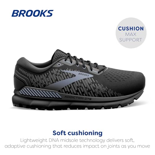 Brooks Men's Addiction GTS 15 Supportive Running Shoe - Black/Black/Ebony - 12 Wide