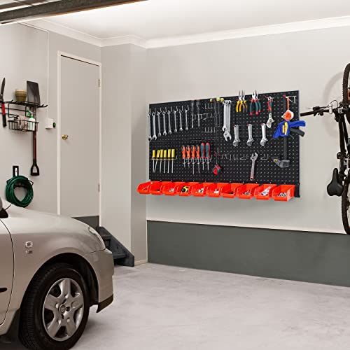 Ultrawall Pegboard Wall Organizer, Black Metal Peg board Panels