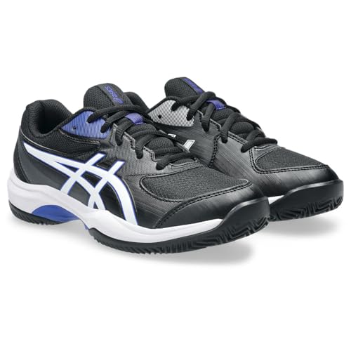 ASICS Boy's Sneaker, Black White, 6 Big Kid