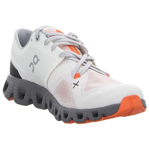 On Men's Cloud X 3 Sneakers, Ivory/Alloy, 8.5 Medium US