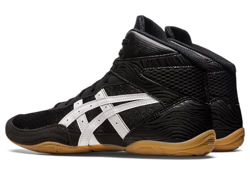 ASICS Men's Matflex 7 Wrestling Shoes, 14, Black/White