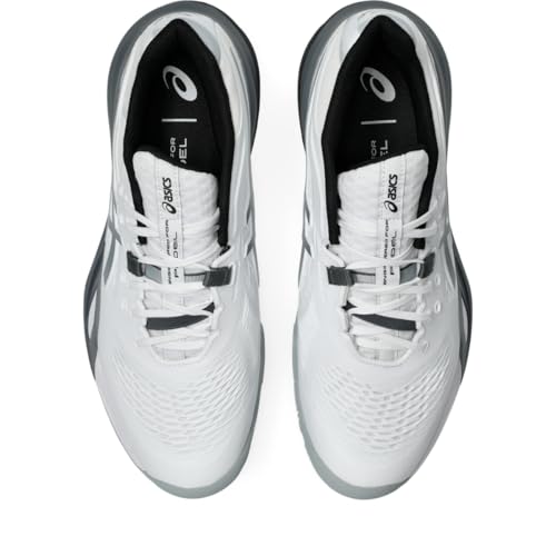 ASICS Men's Gel-Resolution X Padel Tennis Shoes, 9, White/Steel Grey