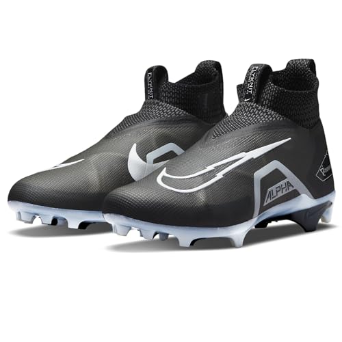 Nike Alpha Menace Elite 3 Mens Football Cleat (Black/White/Iron Grey, us_Footwear_Size_System, Adult, Men, Numeric, Medium, Numeric_13_Point_5)
