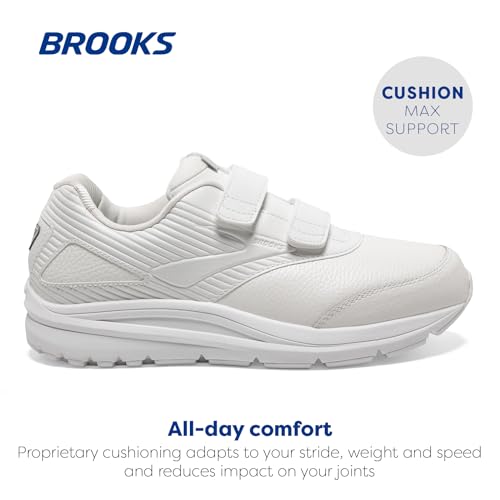 Brooks Men's Addiction Walker V-Strap 2 Walking Shoe - White/White - 9 Wide
