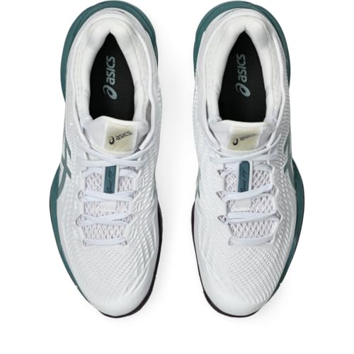 ASICS Men's Court FF 3 Tennis Shoes, 9.5, White/Foggy Teal