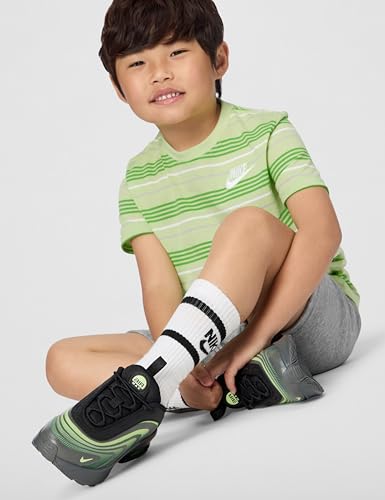 Nike Little Kids' Air Max Fire Shoes, Black/Liquid Lime-Iron Grey, 1.5Y