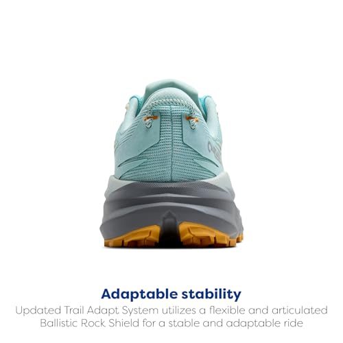 Brooks Women’s Cascadia 19 Mountain Trail Running Shoe - Clearwater/Primer Grey/Apricot - 8.5 Medium