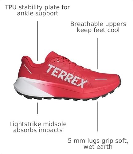 Adidas TERREX Terrex Agravic 3 Trail Running Shoe Pure Ruby/Dash Grey/FTWR White 9.0
