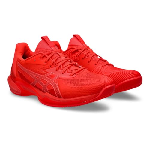 ASICS Men's Solution Speed Ff 3 Clay Sneaker, Flash Red Blazing Coral, 12 US