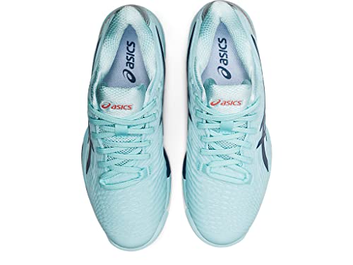 ASICS Solution Speed FF 2 Clay Tennis Shoes for Women - PU-Applied Upper - Supreme Bounce Clear Blue/Light Indigo 8.5 B - Medium