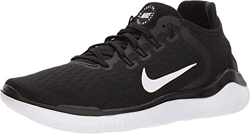 Nike Women's Free RN 2018 Black/White Running Shoe 6 Women US