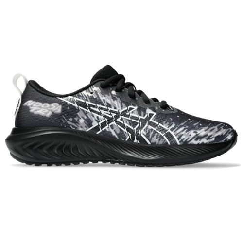 ASICS Kid's Gel-Noosa TRI 16 Grade School Running Shoes, 4, Black/White