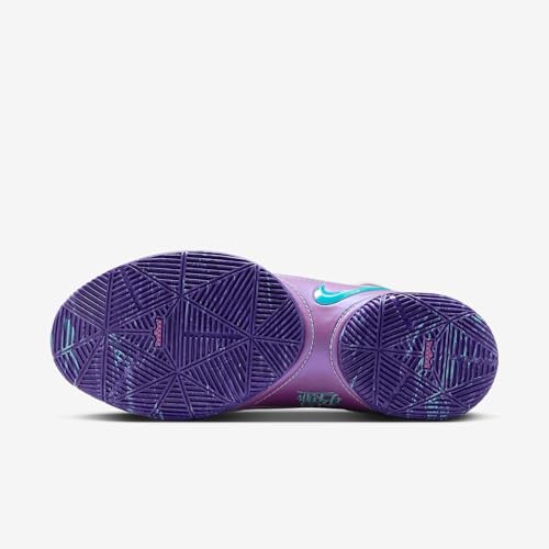 Lebron XXII “Mogul” Basketball Shoes (HV8454-001, Soft Pearl/Vivid Purple/Court Purple/Hyper Turquoise) Size 10.5