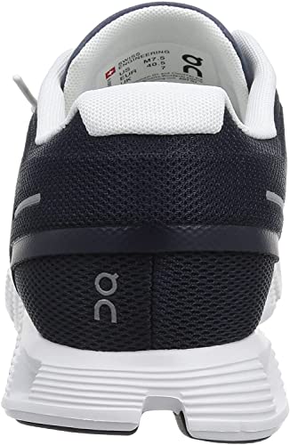 On Men's Cloud 5 Sneakers, Midnight/White, 8