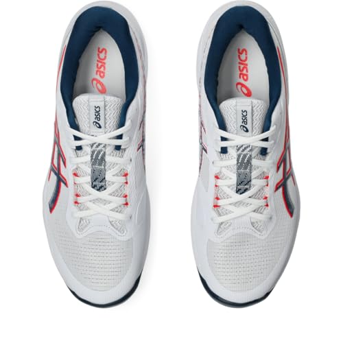 ASICS Men's Netburner Ballistic FlyteFoam 4 Volleyball Shoes, 11.5, White/MAKO Blue