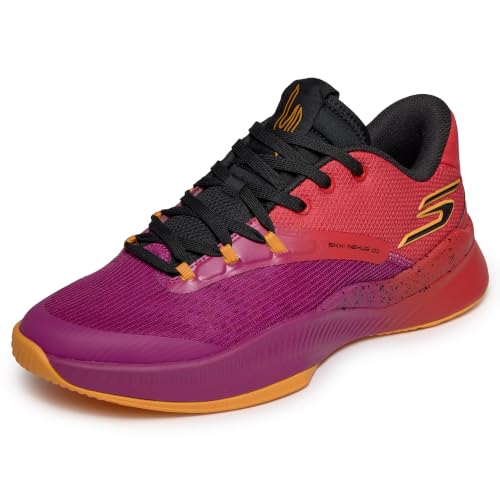 Skechers Men's Basketball SKX Nexus Sneaker, Red/Purple, 11