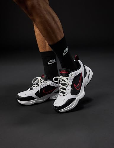 Nike Men's Air Monarch IV Training/Workout Shoes, White/Black, 10.5