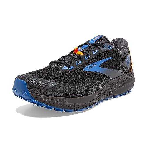 Brooks Men’s Divide 3 Trail Running Shoe - Black/Pearl/Blue - 8.5 Medium