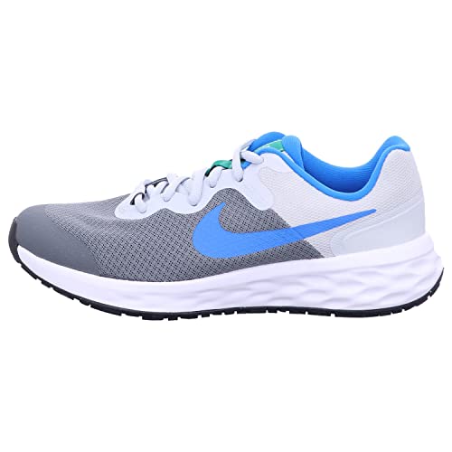 Nike Revolution Kids Running Shoes, Cool Grey/Pure Platinum/Blue, 6.5 Big Kid