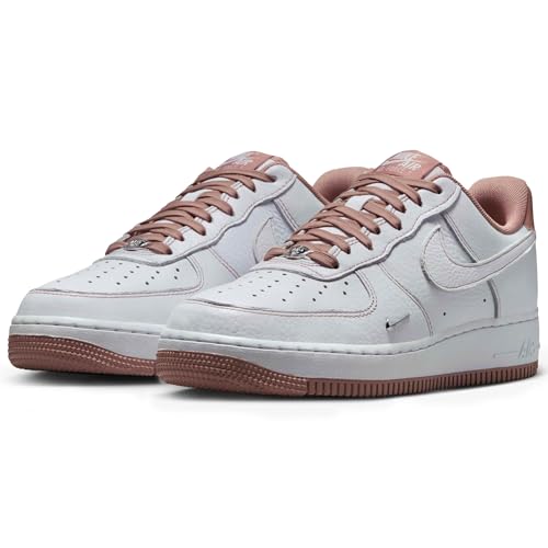 Womens Nike Air Force 1 '07 Mini Jewel 'White/Particle Pink/Metallic Silver'