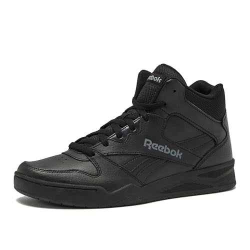 Reebok Royal BB4500 Hi2 High Top Sneakers for Men, Black or White Mens Basketball Shoes, Medium or Wide Width Size 7 to 14 Athletic Mens Shoes, Black/Alloy, 12 Extra Wide