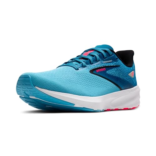 Brooks Men’s Launch 10 Neutral Running Shoe - Crystal Seas/Blue Jay/Black - 10.5 Medium