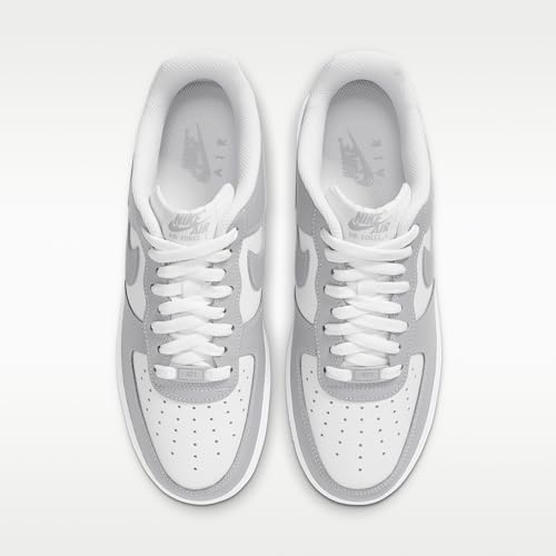 Nike Air Force 1 '07 Men's Shoes (White/White/Light Smoke Grey/Light Grey) Size 11.5