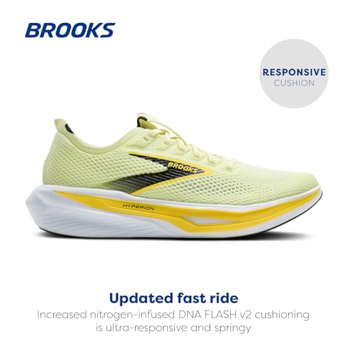 Brooks Men’s Hyperion 3 Neutral Running Shoe - Luminary/Black/Yellow - 8 Medium