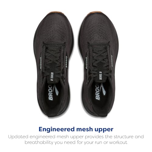 Brooks Men’s Revel 8 Neutral Running & Walking Shoe - Black/Black - 11.5 Medium