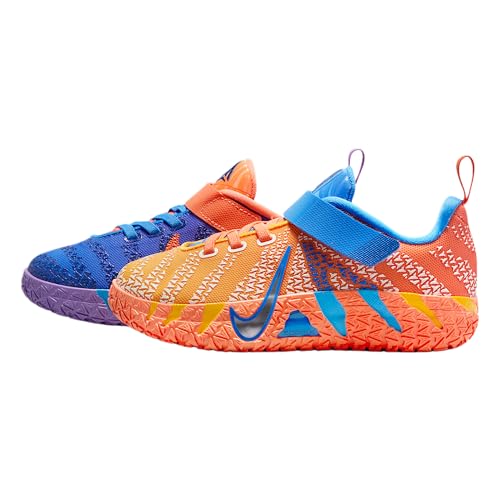 Now 3 Little Kids Basketball Shoes (Blue Crystal/Turf Orange/Midnight Navy/Metallic Silver) Size