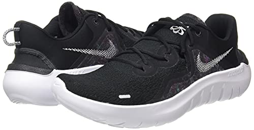 NIKE Men's Nike Flex Run 2021 Running Shoe, Black White Dark Smoke Grey 002, 8