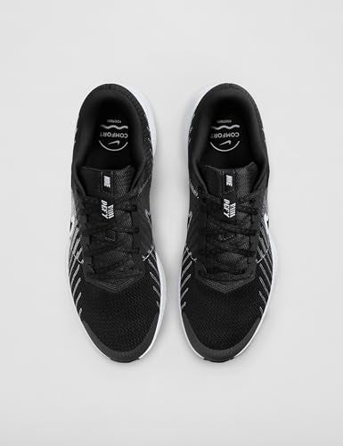 Nike Men's Run Defy Road Running Shoes, Black/White, 9.5