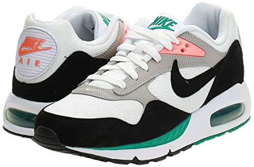 Nike Women's Air Max Correlate Running Shoes, White/Black-New Green, 9.5 M US
