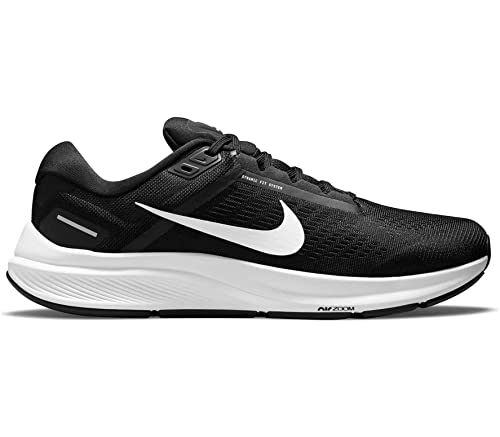 NIKE Air Zoom Structure 24 Men's Trainers Sneakers Road Running Shoes DA8535 (Black/White 001), Black White, 12