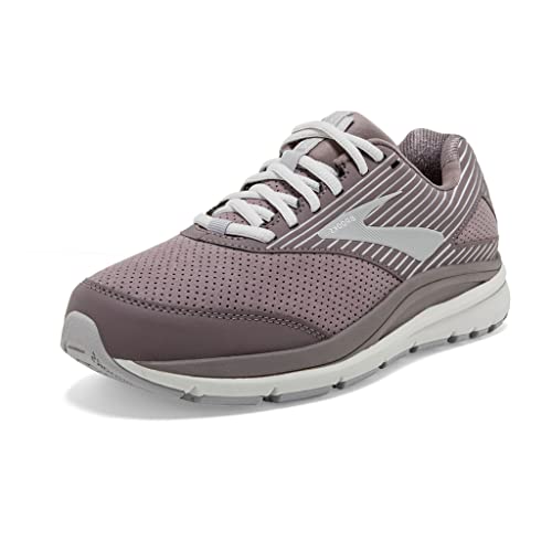 Brooks Women's Addiction Walker Suede Walking Shoe - Shark/Alloy/Oyster - 5 Wide