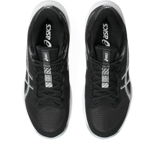 ASICS Women's Netburner Ballistic FlyteFoam Mid Top 4 Volleyball Shoes, 10, Black/White