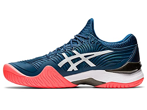 ASICS Men's Court FlyteFoam Tennis Shoes, 7, MAKO Blue/White