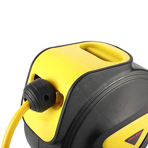 BTSHUB Retractable Air Hose Reel 5/16 in. x 33' ft Hose Wall Mount Tool 180 Degree Rotation