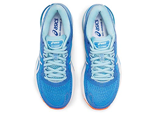 ASICS Women's Gel-Nimbus 21 Running Shoes, 8, Blue Coast/Skylight