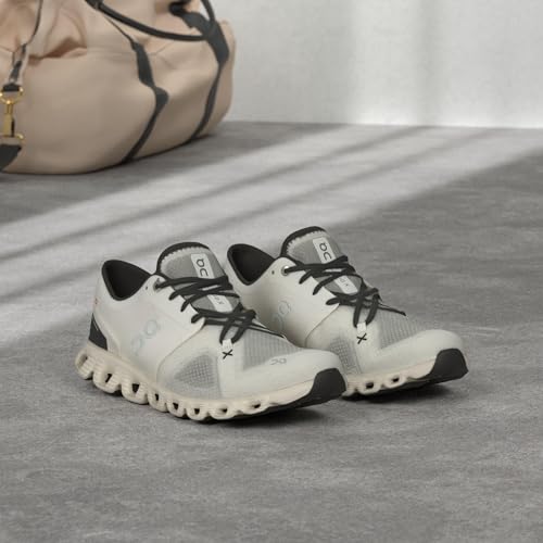 On Men's Cloud X 3 Sneakers, Ivory/Black, 9.5 Medium US