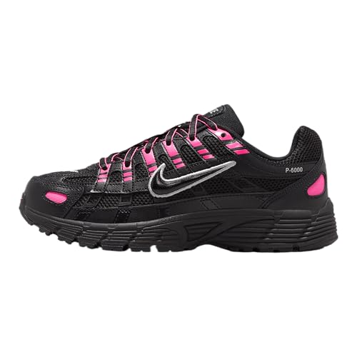 Nike P-6000 Big Kids' Shoes (HV5064-600, Pink Blast/Metallic Silver/Black) Size 6