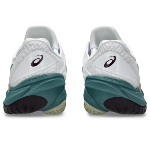 ASICS Men's Court FF 3 Tennis Shoes, 9.5, White/Foggy Teal