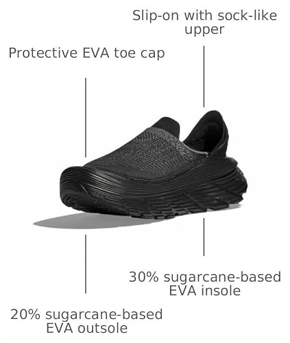 Hoka Unisex Restore TC Black/Black Men's 8, Women's 9 Medium