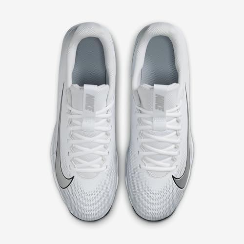 Nike Vapor Shark 3 Football Cleats (FB3304-100, White/Wolf Grey/Black/Metallic Silver) Size 10