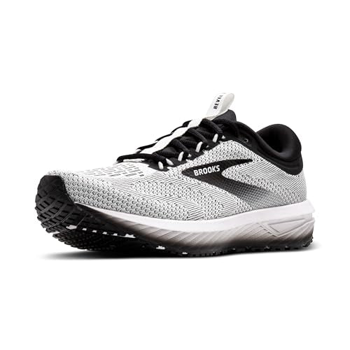 Brooks Women’s Revel 7 Neutral Running Shoe - White/Black - 11 Medium