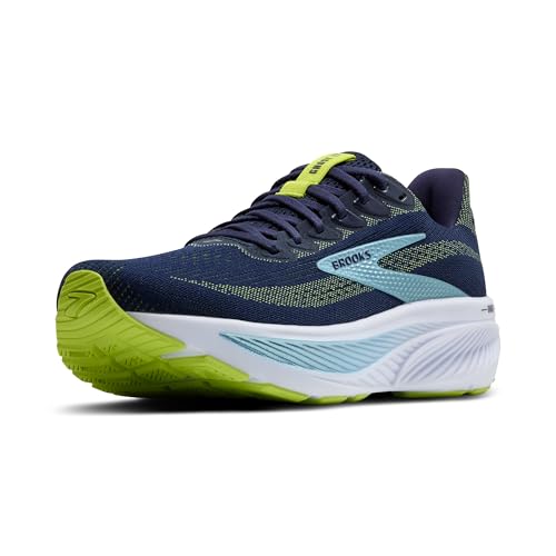 Brooks Men’s Ghost 17 Neutral Running Shoe - Peacoat/Lime/Blue - 11.5 Medium