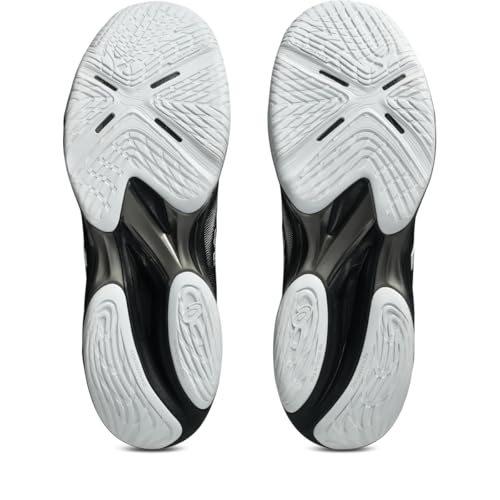 ASICS Men's Netburner Ballistic FlyteFoam 4 Volleyball Shoes, 7.5, Black/White