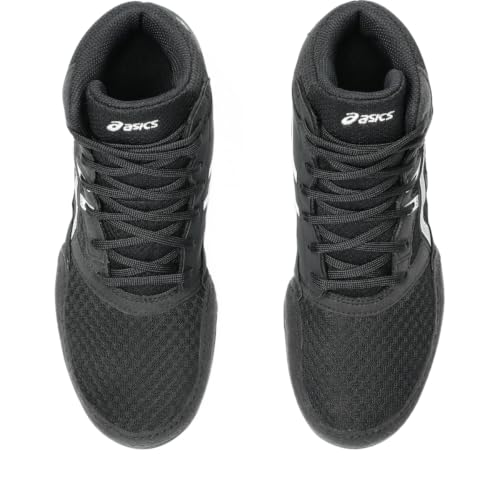 ASICS Kid's Snapdown 4 Grade School Wrestling Shoes, K10, Black/White