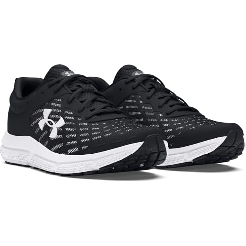 Under Armour Men's Charged Assert 10 Shoes, (001) Black/Black/White, 10