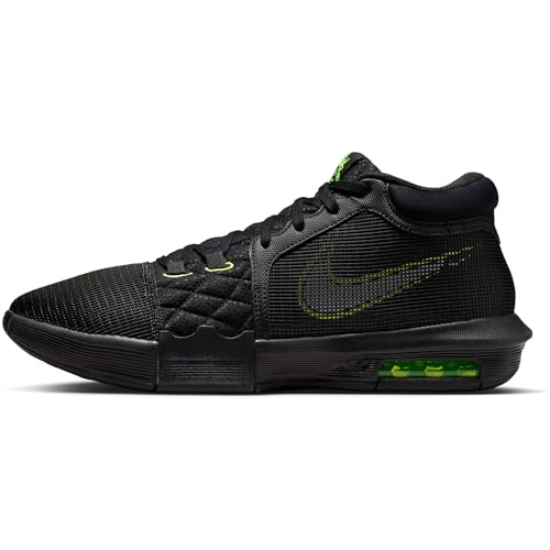 Nike Lebron Witness VIII Men's Basketball Shoes, Black White Volt, 12
